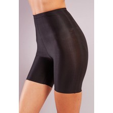 Golshan Girdle Hight Waist Micro Short Corset, Iz Yapmayan Görünmez Yüksek Bel Paçalı Siyah Korse