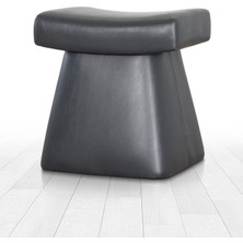 Dambert Deri Puf - Siyah