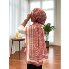 Baştacı 2025 Yaz Sezonu 0349 Kilim Desen Gül Kurusu Şal