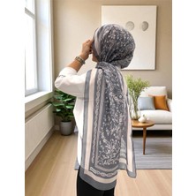 Baştacı 2025 Yaz Sezonu 0349 Kilim Desen Gri Şal