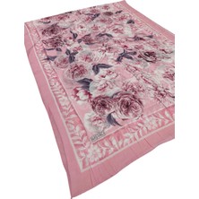 Baştacı Desenli Crash 0355 Pembe Şal
