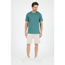 Erkek Pamuk Bisiklet Yaka Kısa Kollu Düz T-Shirt  Rahat ve Şık Günlük Erkek Tişört 0169