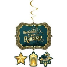 Teknotrust Hoşgeldin Ramazan Asma Tavan Süs Siyah Dekorasyon