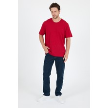 Erkek Pamuk Bisiklet Yaka Kısa Kollu Düz T-Shirt  Rahat ve Şık Günlük Erkek Tişört 0169