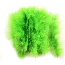 Teknotrust 100 Adet Canlı Yeşil Kuş Tüyü, Balon ve Dekoratif Süsleme Tüyleri