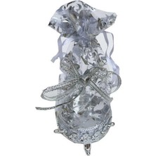 Şık Kese Altı Kutulu Parlak Gümüş Takı 1 Adet