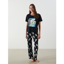 Lc Waikiki Yeni Sezon Sirinler Baskili Kadin Pijama Takim - S5M916Z8