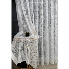 Lisabella Home Kabuğun Işıltısı Ağır Gramajlı Örme Tül  (1x2 Pile Dikişli) Ütü Istemez.