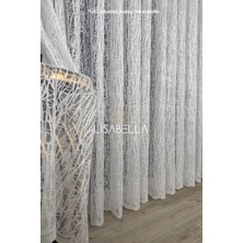 Lisabella Home Kabuğun Işıltısı Ağır Gramajlı Örme Tül  (1x2.5 Pile Dikişli) Ütü Istemez.