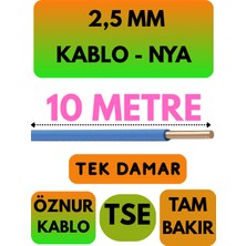 Öznur 2,5 mm Nya Kablo Metre Seçenekli (Mavi)