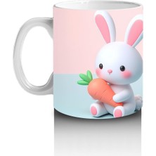 Çocuklara Sütü Sevdiren Havuçlu Tavşan Kupa Bardak