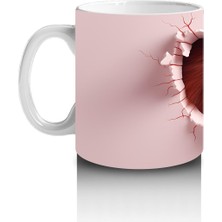 Çocuklara Sütü Sevdiren Duvarı Delip Bakan Meraklı Maymun Kupa Bardak