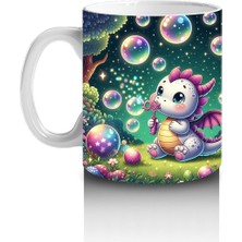 Çocuklara Sütü Sevdiren Kabarcıklı Orman Unicornu Kupa Bardak