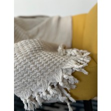 Ilmeki Armürlü Yatak Örtüsü / Pike / Koltuk Örtüsü – 200X230 cm – Düğüm Saçaklı – %100 Geri Dönüştürülmüş Iplik – 5 Renk Seçeneği