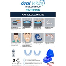Oral White Diş Gıcırdatma Diş Sıkma Çene Sıkma Önleyici Bruksizm Aparatı Silikon Gece Plağı 2 Parça Dişlik