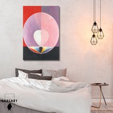 Tekli Dikey Kanvas Tablo Ünlü Eserler Hilma Af Klint Doves No Iı