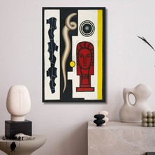 Tekli Dikey Kanvas Tablo Ünlü Eserler Fernand Leger Nature Morte