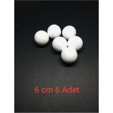 Teknotrust Beyaz 6cm Köpük Top, Hafif ve Dayanıklı, Çok Amaçlı Kullanım