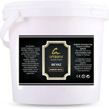 Artzone Akrilik Boya Beyaz 1000 ml Su Bazlı Hızlı Kuruma Özelliği ile Çok Yönlü Kullanım