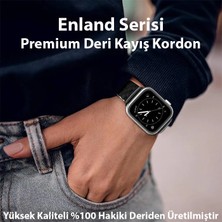 Dux Ducis Apple Watch 42/44/45MM Için Enland Serisi Premium Deri Kayış Kordon-(57 - CHT8838-7099