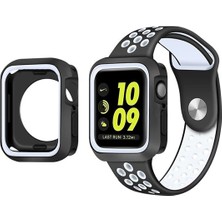 Ally Apple Watch 4 44MM N-Style Çift Renk Silikon KILIF-(5775) - CHT4267-7843