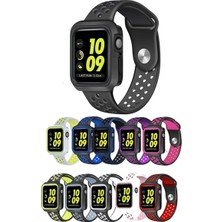 Ally Apple Watch 4 44MM N-Style Çift Renk Silikon KILIF-(5775) - CHT4267-7843