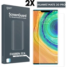 Gor Huawei Mate 30 Pro 3D Kavisli Full Kaplama Darbe Emici Ekran Koruyucu 2 Adet Set - CHT1379-8251
