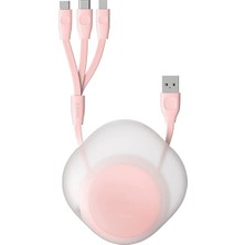 Baseus LET&#039;&#039;S Go Type-C 3AİPHONEMICRO USB 3in1 Çoklu Başlık USB Şarj  - CHT3921-7929