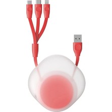 Baseus LET&#039;&#039;S Go Type-C 3AİPHONEMICRO USB 3in1 Çoklu Başlık USB Şarj  - CHT3921-7929