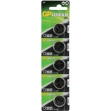Gp CR2025 3 V Lityum 5'li Para Pil