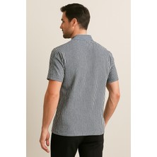 Calista Home Pamuk Erkek Polo Yaka Çizgili Kısa Kollu Tişört T-Shirt Yumuşacık