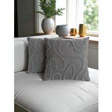 Bohem Tarz Punch Nakışlı Kırlent Kılıfı | 43X43 cm | 2 Adet