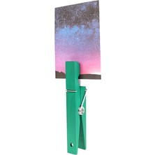 Teknotrust Yeşil Ahşap Mandal x Large 22/2,5/4,5cm, Dayanıklı ve Şık Ev Dekoru Aksesuarı