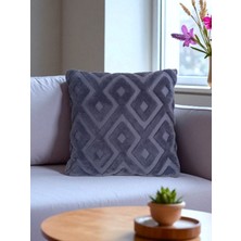 Bohem Özel Tasarım Wellsoft Kırlent Kılıfı | Çift Taraflı 43X43 cm - Antrasit
