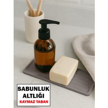 Sabunluk Altlığı Kaymaz Silikon Tezgah Koruyucu Mutfak Süngerlik Banyo Sıvı Sabun Organizer 27 cm x 11CM