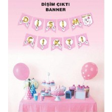 Teknotrust Pembe Parti Dişim Çıktı Banner Yazı, Şık ve Renkli Dekorasyon Aracı