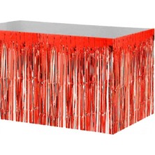 Teknotrust Turuncu Metalize Masa Eteği, Şık ve Modern Tasarım ile Şıklık Katar