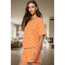 Puantiyeli Kalpli Pamuklu Pijama Takımı Rahatlık ve Şıklık Bir Arada Dayanıklı Malzeme