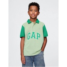 Gap Erkek Çocuk Gap Logo Polo Yaka Yeşil Tişört 708502000