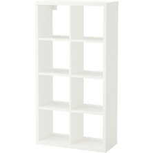 IKEA Flysta Raf Ünitesi 69X132 cm Beyaz Açık Düzenleyici Kitaplık Depolama Dekoru