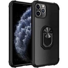 iPhone 11 Pro ile Uyumlu Kılıf Mola Kapak Köşeleri Darbe Emici Airbag Tasarımı Siyah