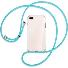 Iphone 7 Plus Uyumlu Kılıf Boyun Omuz Askılı Ipli Anti Şok Köşe Korumalı Şeffaf Silikon Kmp