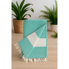 Bohem Tarz Unisex Renkli Elmas Peştemal Havlu – %100 Pamuklu, Ince, Hafif ve Emici