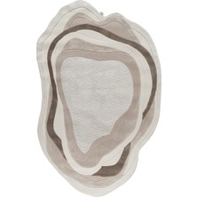 Amorf AR006 Krem Yumuşak Dokulu Salon Mutfak Koridor Oturma Odası Yolluk Halı Makine Halısı