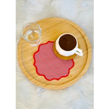 Pötikare Kumaş Sunum Peçetesi, Kokteyl Peçetesi, Kahve Yanı Sunumluk, Nakışlı Sunum Peçetesi 6’lı