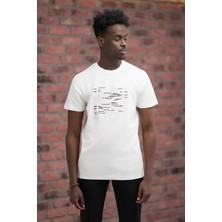 Slim Fit Sıfır Yaka Baskılı Pamuklu T-Shirt