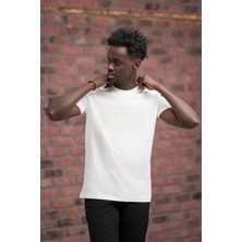 Slim Fit Pamuklu Önü Baskılı Sıfır Yaka T-Shirt