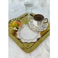 Yaprak Nakışlı Kahve Altlığı,sunum Peçetesi,kahve Yanı Peçetesi,6’lı Kokteyl Peçetesi,bardak Altlığı