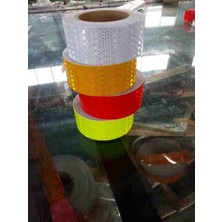 Reflektörlü Fosforlu Beyaz Petekli Şerit Ikaz Bandı