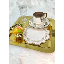 Yaprak Nakışlı Kahve Altlığı,sunum Peçetesi,kahve Yanı Peçetesi,6’lı Kokteyl Peçetesi,bardak Altlığı